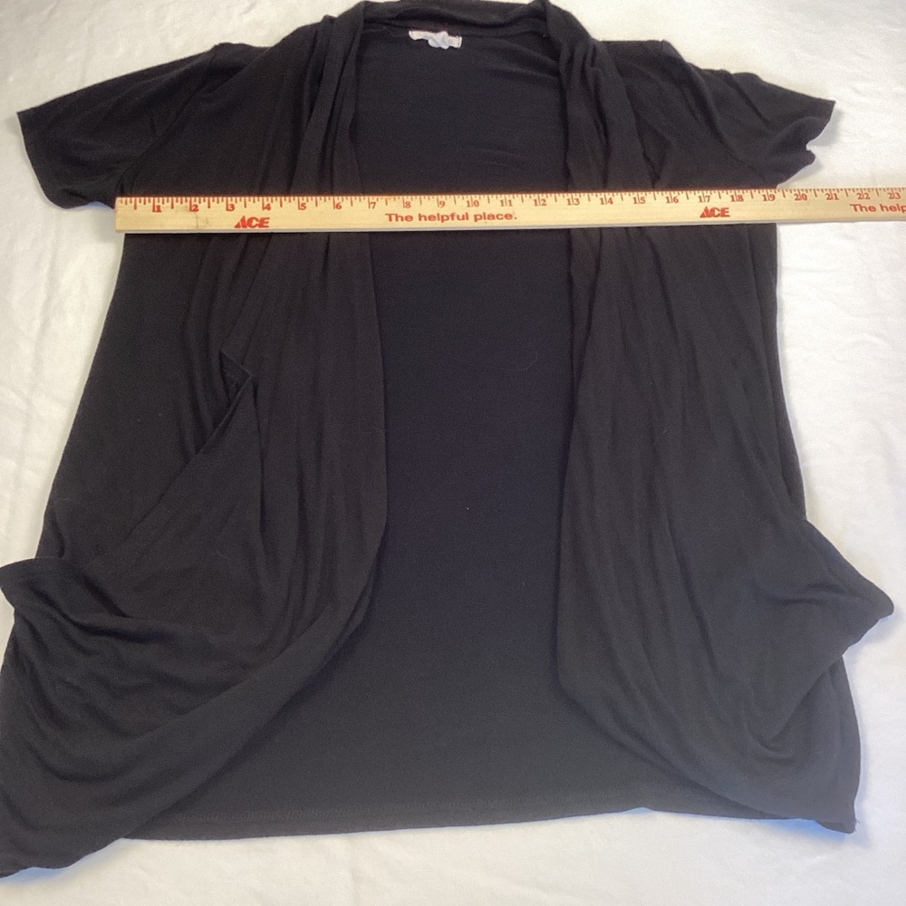 Maurices Black Short Sleeve Cardigan Sz S - Picture 10 of 11